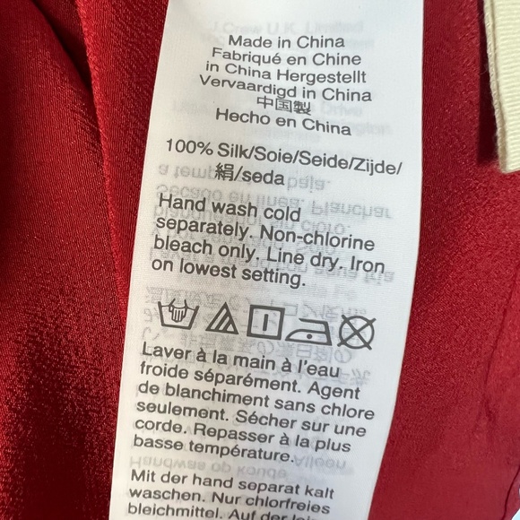 Madewell Silk Cinch-Sleeve Top in Rust - Picture 10 of 10